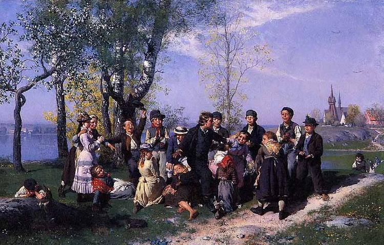 august malmstrom Vava vadmal oil painting picture